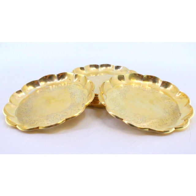 Bread Plates in Gilded Silver with Engraved Plant Motifs, Set of 8 For Sale - Image 3 of 7