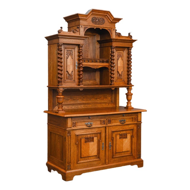 Gründerzeit Oak Buffet, Late 19th Century For Sale