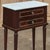Pair Louis XVI Style Mahogany End Tables ~ Nightstands With Carrara Marble For Sale - Image 4 of 12