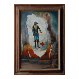 Dessalines in Sorrow - Haitian Painting, 1986 For Sale