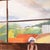 Cowgirl in the Studio - Figurative Study in Oil on Canvas A woman in a vest, cowboy hat, and boots by American painter,...