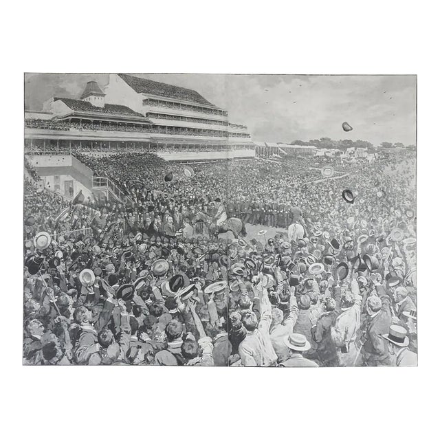 1896 Derby Winner Persimmon Prince of Wales Race Horse Print For Sale
