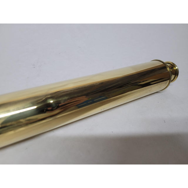 English Solid Brass Ship Captains Telescope For Sale - Image 3 of 12