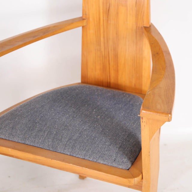 Rare pair of Japanese armchairs produced by Kazuyo in 1992, as evidenced by the metal plaque on the seat rails. Highly...