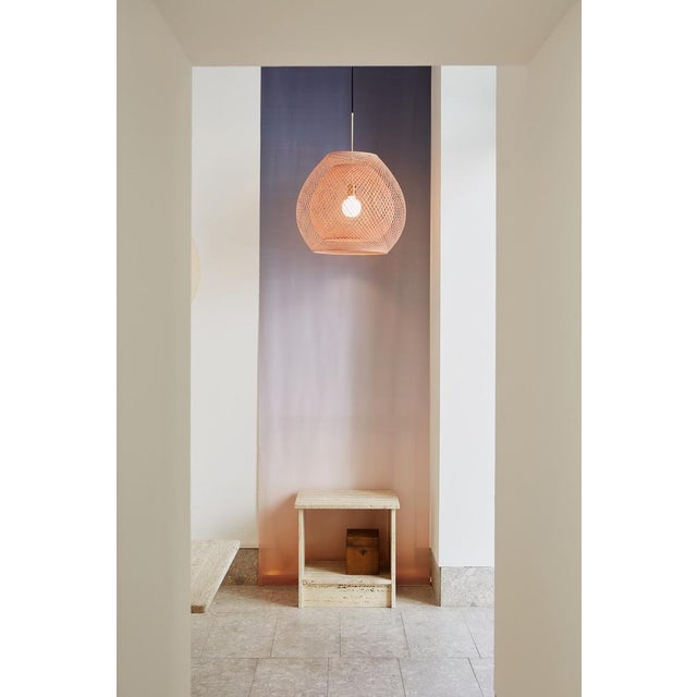 Not Yet Made - Made To Order Twilight Pink Moon Fiber Pattern Lamp by Atelier Robotiq For Sale - Image 5 of 7