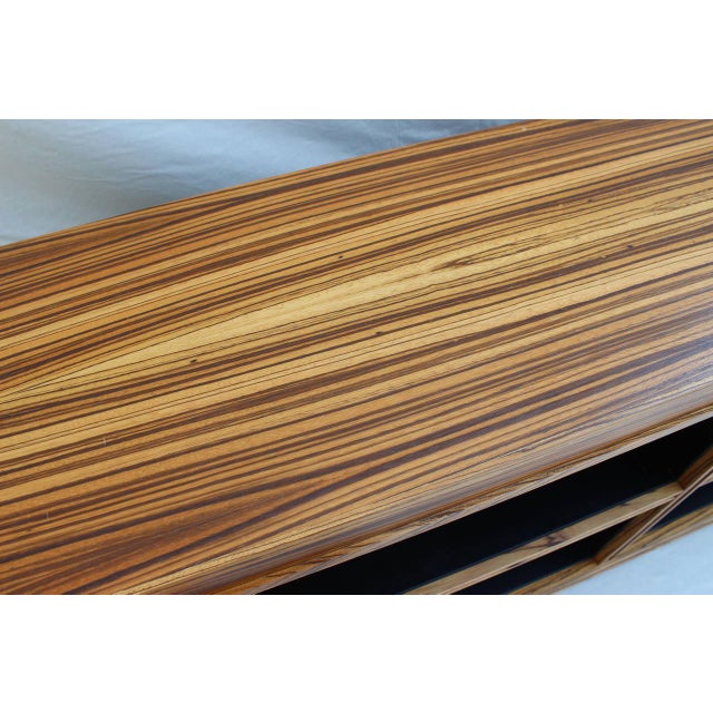 Custom Zebrawood Bookcases Chairish