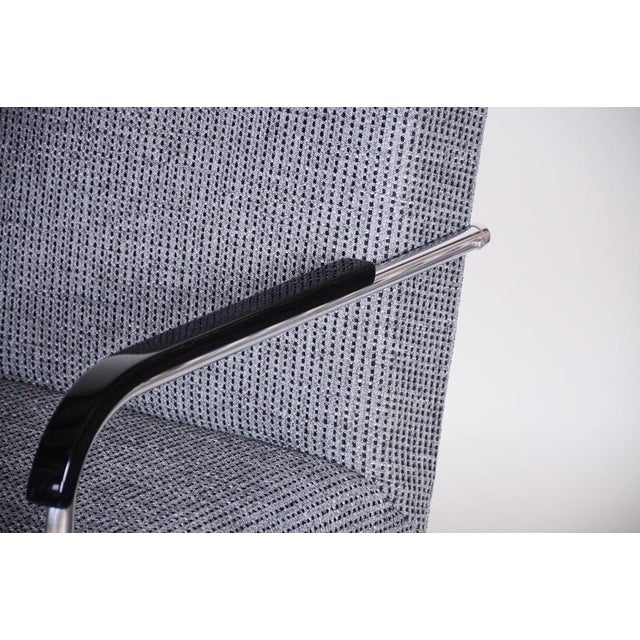 Textile Grey Tubular Lounge Chairs by Anton Lorenz, 1930s, Set of 2 For Sale - Image 7 of 9
