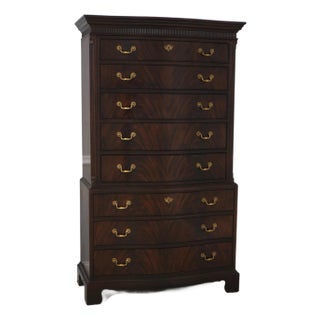Drexel Heritage Chippendale Large Mahogany Chest For Sale