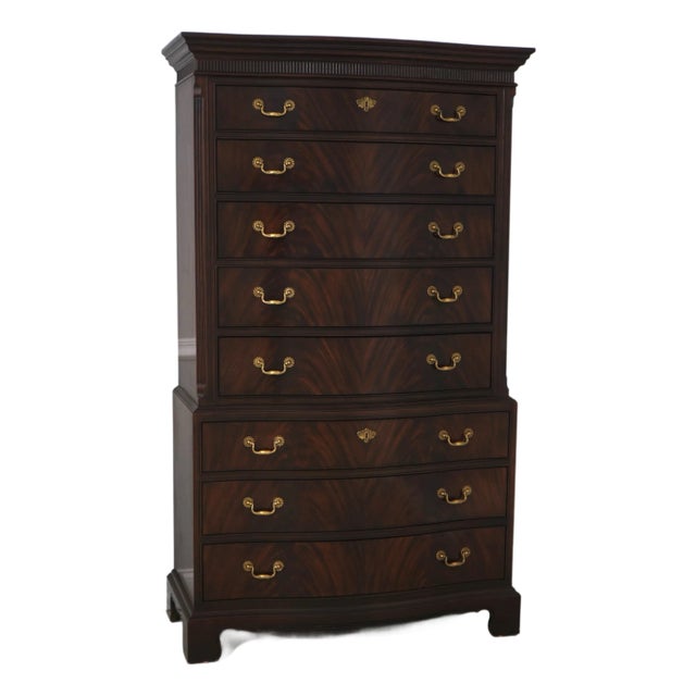 Drexel Heritage Chippendale Large Mahogany Chest For Sale