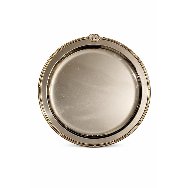 Vintage Gucci Silverplate Bar Cocktail Serving Tray Italy For Sale - Image 9 of 9
