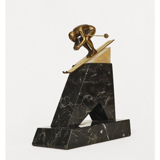 Bronze Ski Jumper, 1972 For Sale - Image 4 of 9