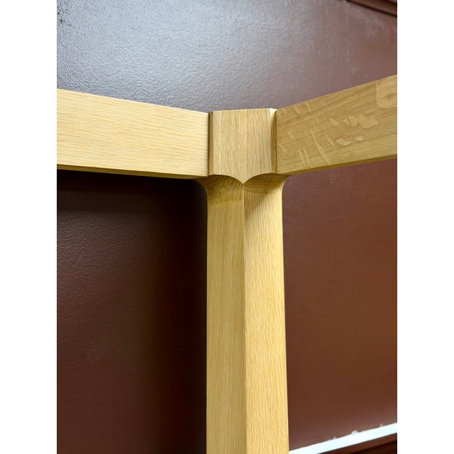 Case & Canvas "Angelo" King Sized Canopy Bed in Natural Oak With Brass Accents For Sale - Image 11 of 13