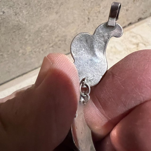 Mexican Vintage Mayan Revival Bracelet Sterling & Malachite Taxco For Sale - Image 3 of 8