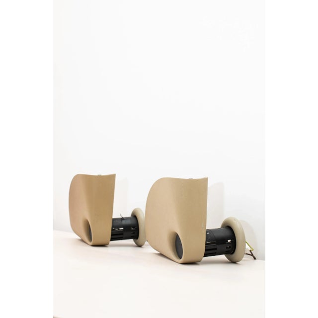 Afra & Tobia Scarpa 1980s Afra & Tobia Bollo 870 Triangular Sconce Wall Lamps - a Pair For Sale - Image 4 of 7