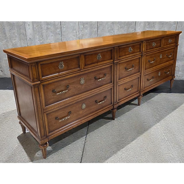 Vintage Henredon Furniture French Neoclassical Louis Xvi–style Long Dresser For Sale - Image 10 of 14