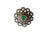 This fabulous vintage hand-made sterling silver statement ring from Jaipur, India features simulated ruby, emerald, and...