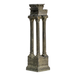 Nice Heavy Cast Metal Temple of Vespasian and Titus Rome Grand Tour Model Home Decor Architectural Sculpture Columns Statue