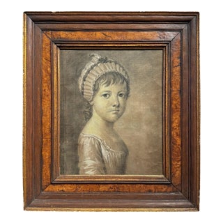 18th Century English Portrait of a Young Girl For Sale