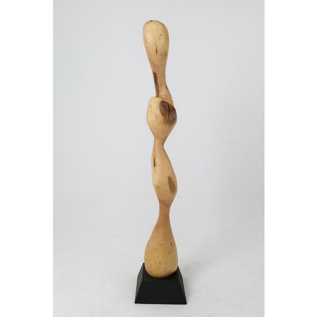 Still Stand Abstract Wood Sculpture in Walnut by Logniture For Sale - Image 8 of 10