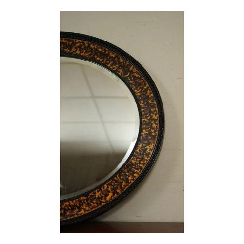 Glass Vintage Oval Wall Mirror in the style of William Yeoward For Sale - Image 7 of 10