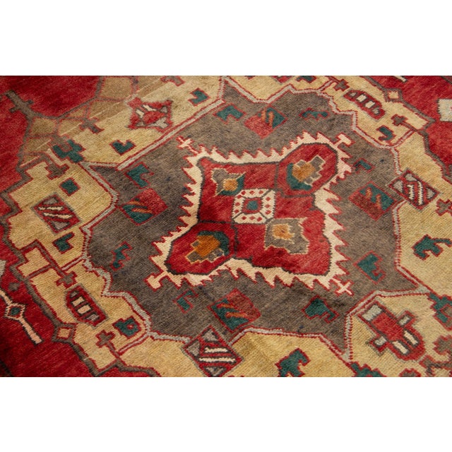 1920s Allover Designed Antique Heriz Wool Runner in Red For Sale - Image 11 of 11