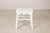 Vintage Chinese Rustic Country Style White Painted Wooden Stool For Sale - Image 9 of 16