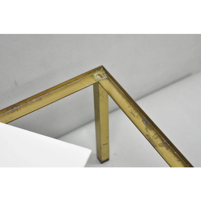 Vintage Italian Mid Century Modern Small 15" Bronze Brass Pedestal Display Stand For Sale - Image 14 of 15