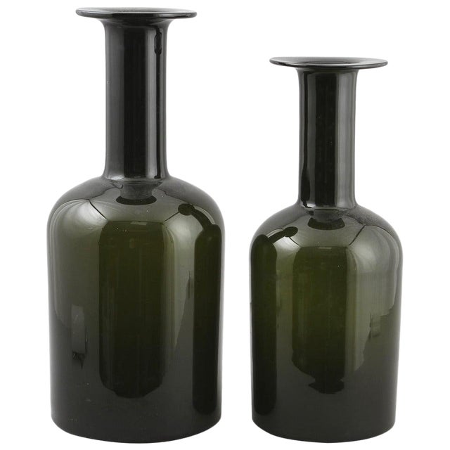 Oversized Vases Designed by Otto Brauer for Holmegaard - a Pair For Sale
