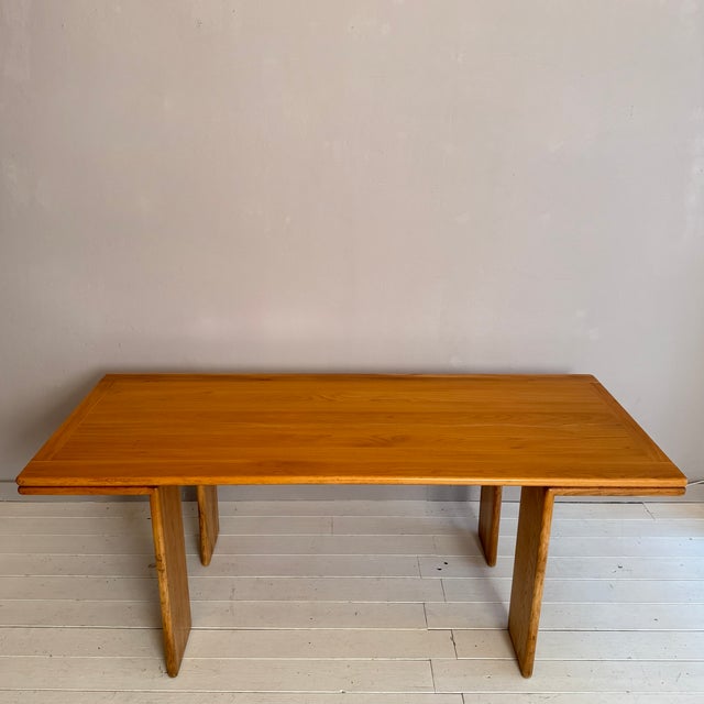 1980s Mid-Century Ash Dining Table attributed to Mario Marenco, 1980s For Sale - Image 5 of 9