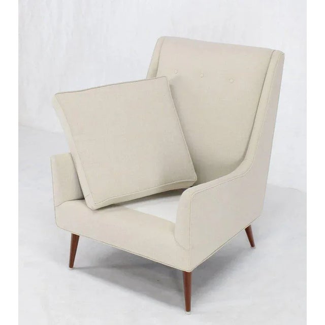 Linen McCobb High Dowel Leg Lounge Chair For Sale - Image 8 of 10