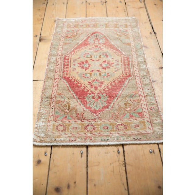 Vintage Distressed Oushak Rug Mat Runner - 1'9" X 3'3" For Sale - Image 4 of 6