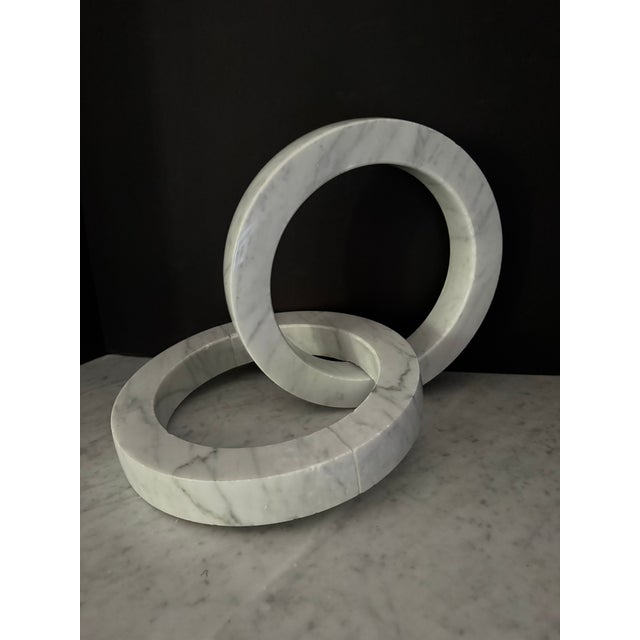 2010s Carrera Marble Decorative Interlocking Rings For Sale - Image 5 of 9