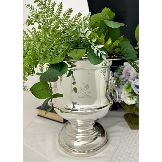 Vintage German Champagne Bucket Silver Plated Ice Bucket For Sale - Image 9 of 11
