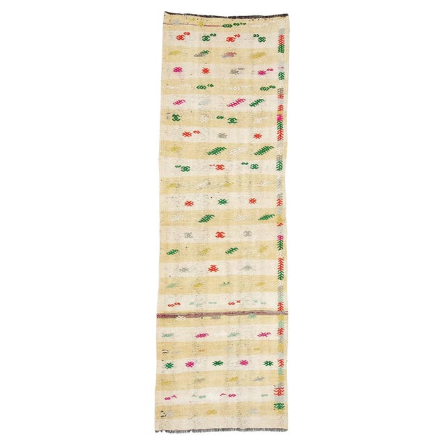 Textile Vintage Turkish Kilim Runner For Sale - Image 7 of 7