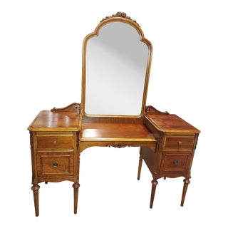 1930s Vintage Maple Vanity For Sale