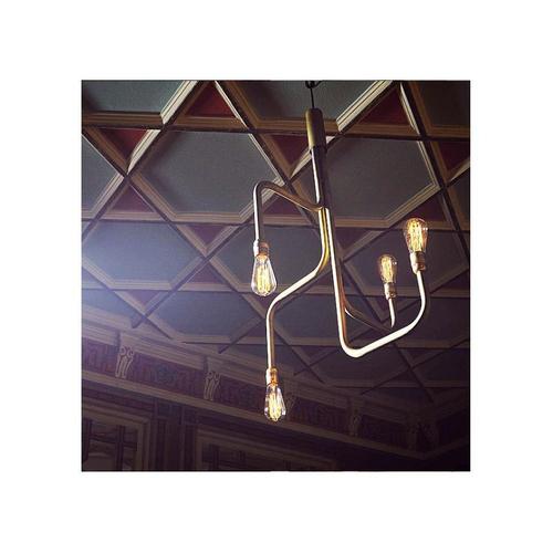 Large Brass Strapatz Ceiling Lamp by Sabina Grubbeson for Konsthantverk For Sale - Image 4 of 6