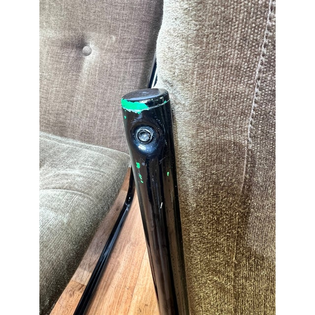 Bauhaus Black Steel and Green Upholstery Lounge Chairs, 1970s, Set of 3 For Sale - Image 15 of 18