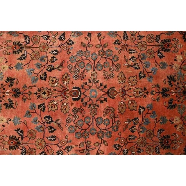 Red Middle Eastern Sarough Rug For Sale - Image 8 of 11