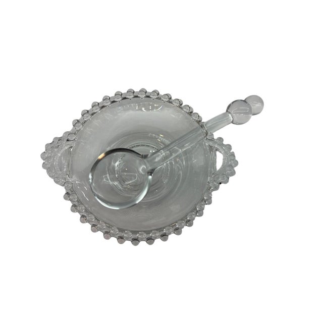 Mid 20th Century Imperial Glass Candlewick 3-Piece Mayo Set For Sale - Image 4 of 9