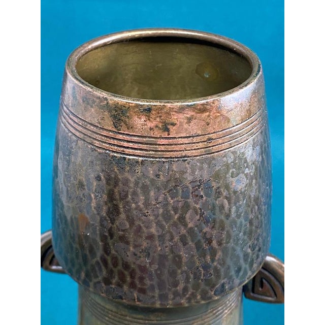 Copper Jugendstil Vases by Carl Deffner, 1890s, Set of 2 For Sale - Image 8 of 12