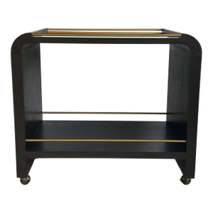 Worlds Away Modern Myer Waterfall Edge Bar Cart