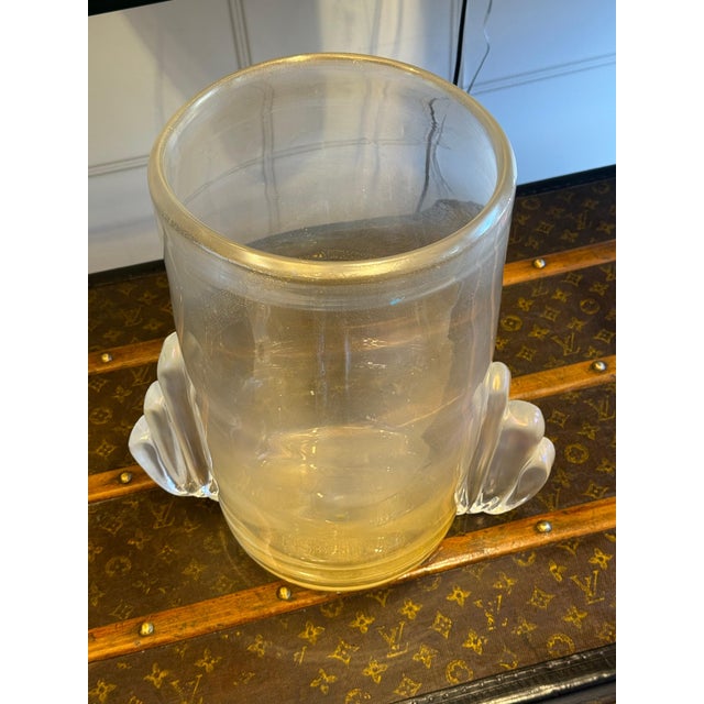 Large Vase in Gold and Iridescent Murano Glass, 1980s For Sale - Image 8 of 16