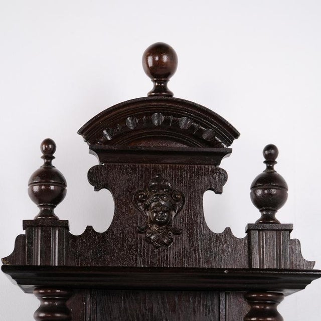 Wood Vintage Junghans Oak Wall Clock, 1920s For Sale - Image 7 of 11
