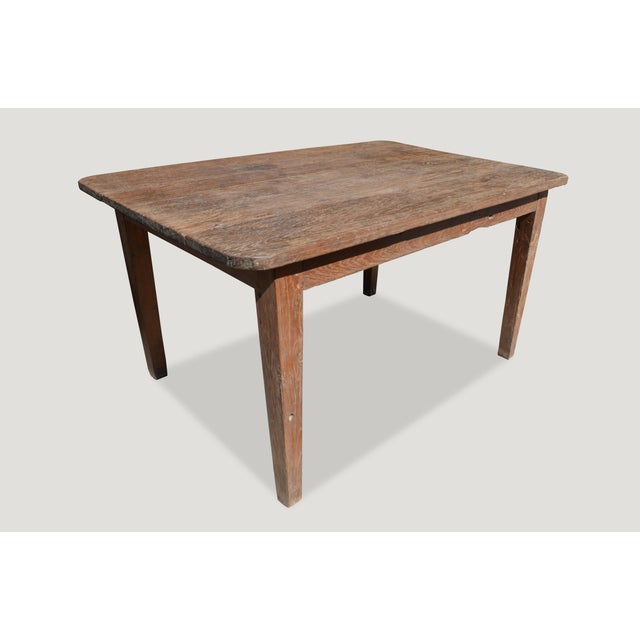 Andrianna Shamaris Wabi Sabi Teak Wood Dining Table or Desk For Sale - Image 4 of 5