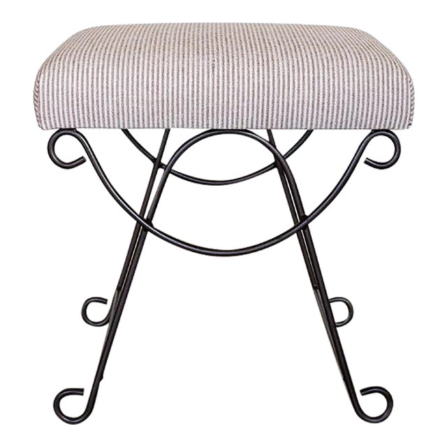 Panoplie Iron Loop Stool, Brown Stripe For Sale