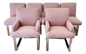 Vintage 1970s Paul Evans Cantilever Modern Dining Chairs, Set of 6