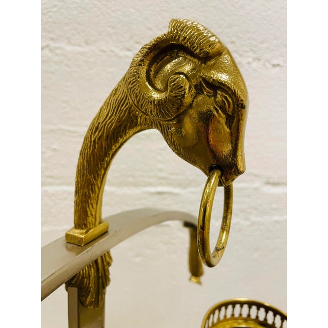 French 1960s Maison Jansen Ram's Head Valet For Sale - Image 3 of 13