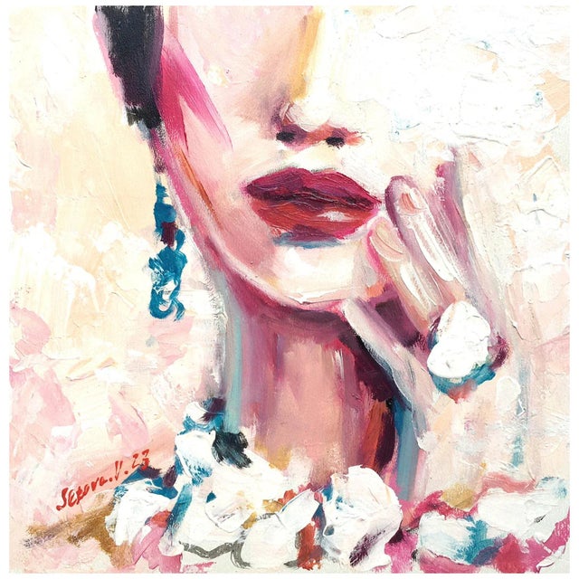 Original Portrait Woman Figurative Original Painting by Valeriya Serova For Sale - Image 6 of 7