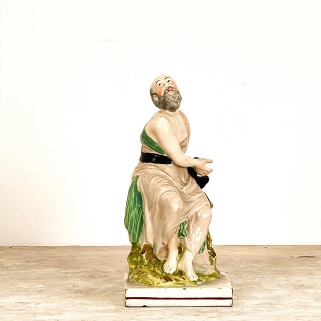 Circa 19th Century "Elijah and the Raven" Staffordshire Figure, England For Sale In San Francisco - Image 6 of 6