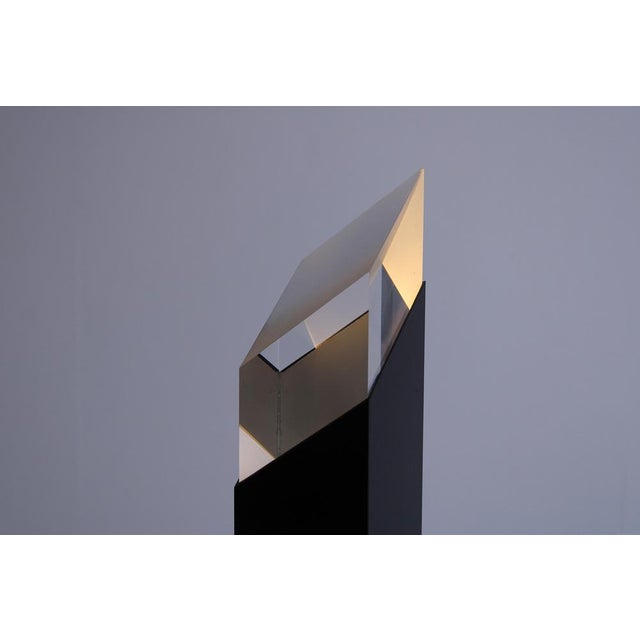Postmodern Black Metal Lucara 2 Prisma Table Lamp from Casandro, 1980s For Sale - Image 4 of 18